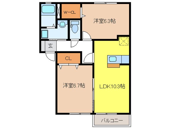 ショコラの物件間取画像